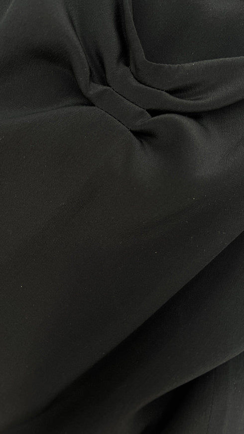 Abito mini in seta nera