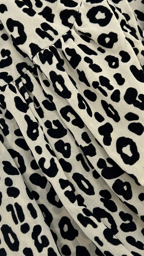 Blusa animalier effetto velluto