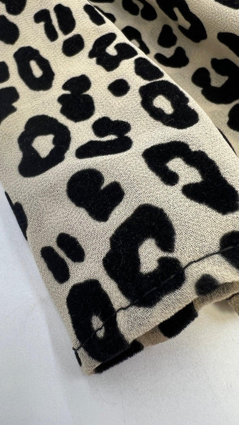 Blusa animalier effetto velluto
