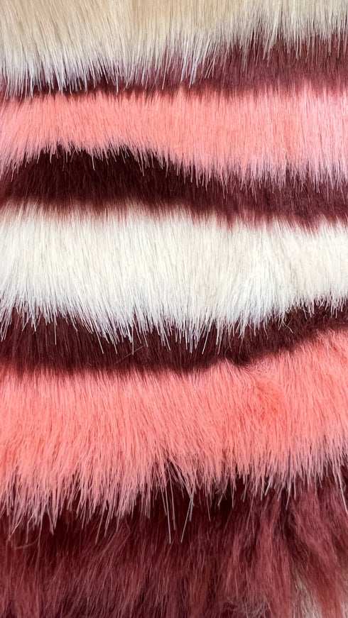 Ecopelliccia a righe