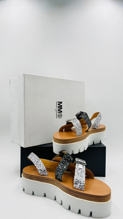 Sandalo platform glitter