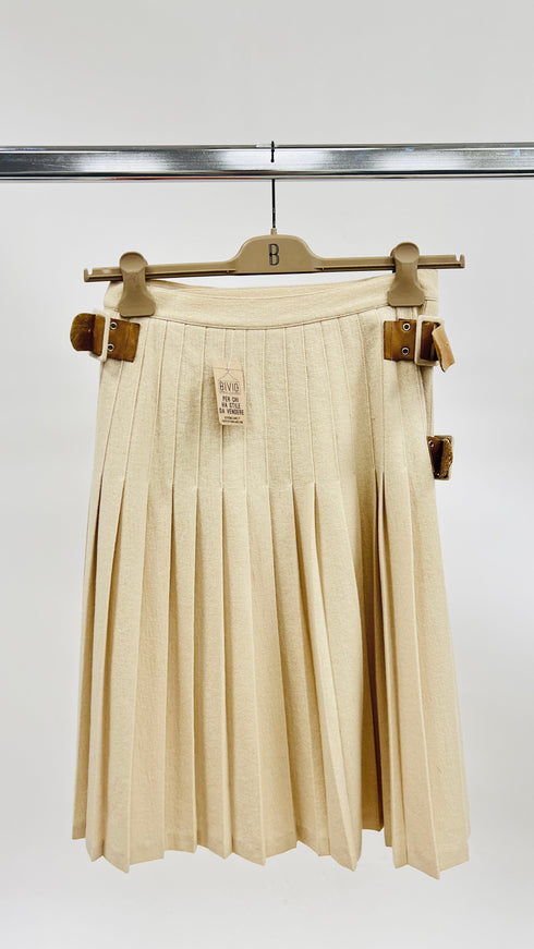 Gonna plissé in lana
