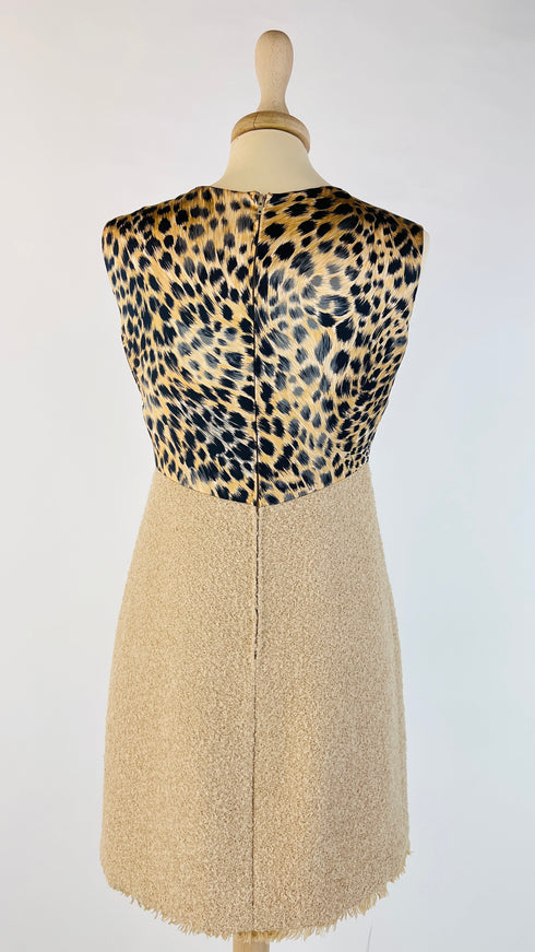 Abito corto doppio tessuto