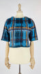 Maglia cropped tartan