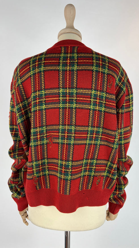 Maglia tartan maxi toppa