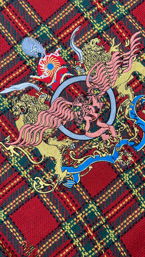 Maglia tartan maxi toppa