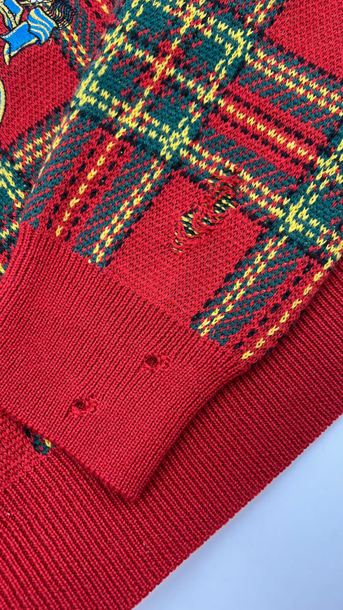 Maglia tartan maxi toppa