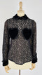 Top in pizzo con cuori