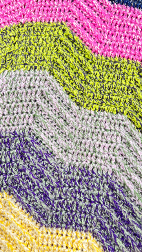 Poncho a righe multicolor