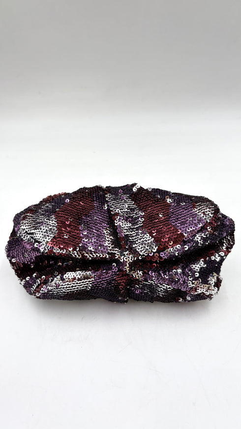 Clutch in paillettes con tracolla