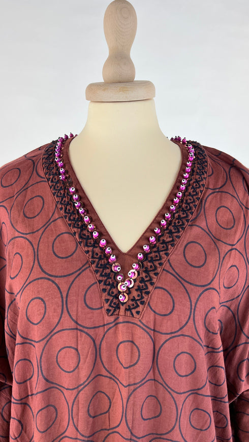 Kaftano cotone a cerchi