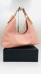 Borsa a spalla in pelle rosa