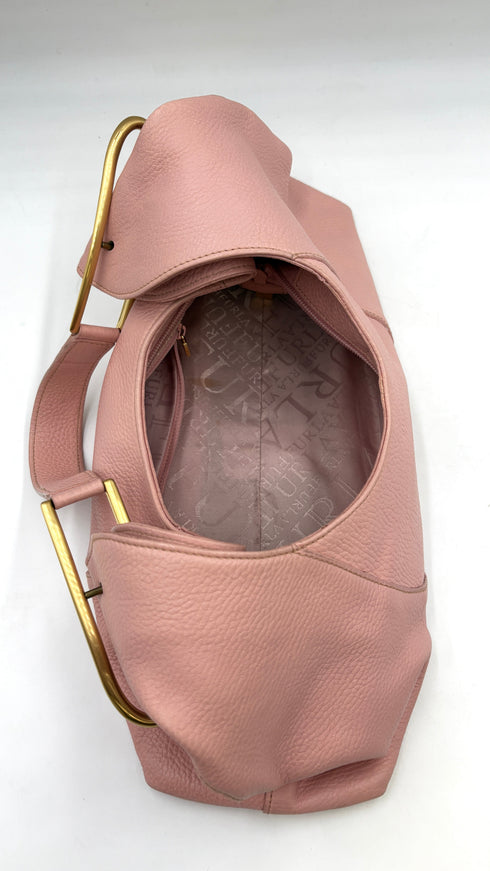 Borsa a spalla in pelle rosa