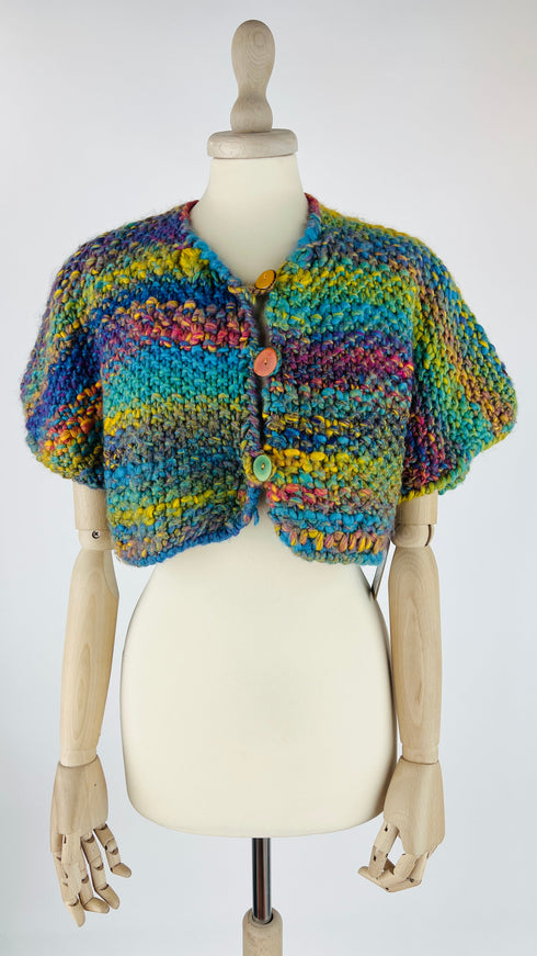 Cardigan cropped multicolor
