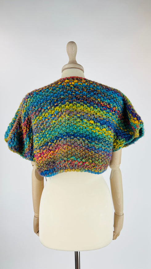 Cardigan cropped multicolor