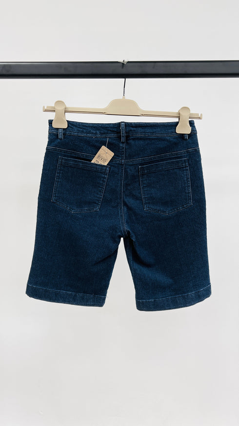Shorts denim ricamo flora