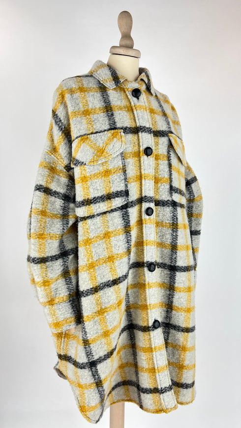 Soprabito bouclé tartan