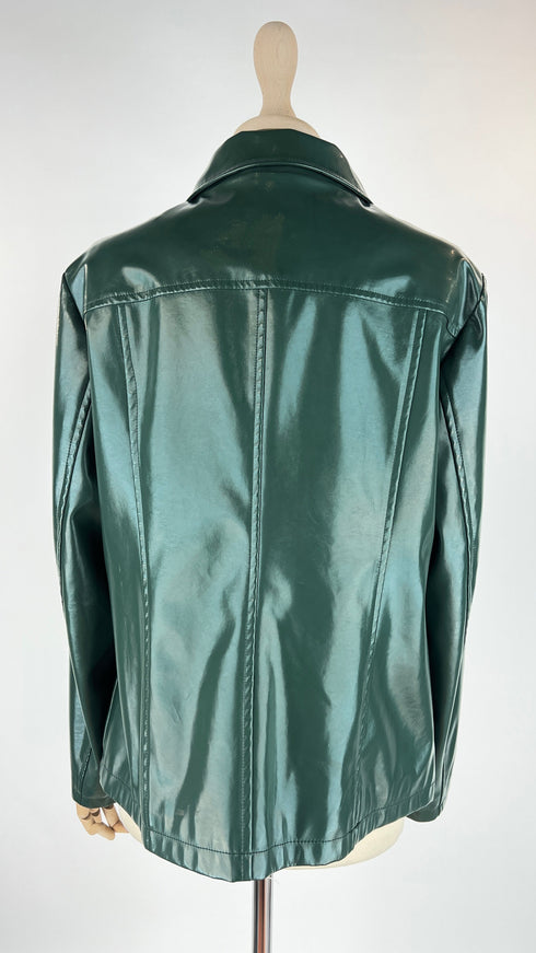 Giacca in vernice con cartellino