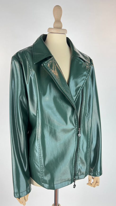 Giacca in vernice con cartellino