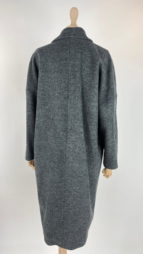 Cappotto in panno grigio