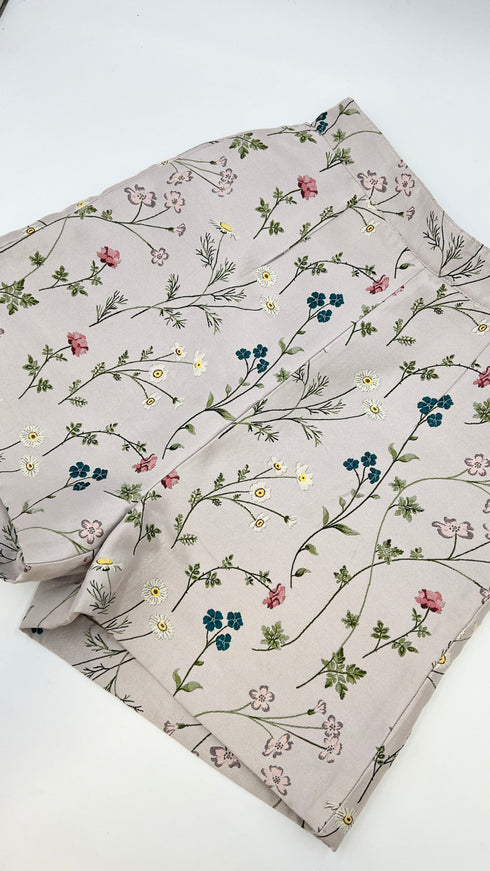 Shorts fiori jacquard