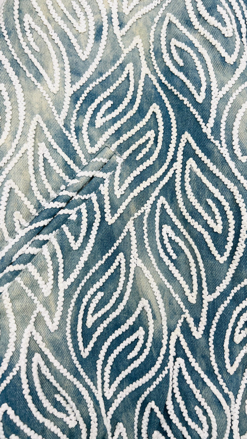 Gilet bleached ricamato