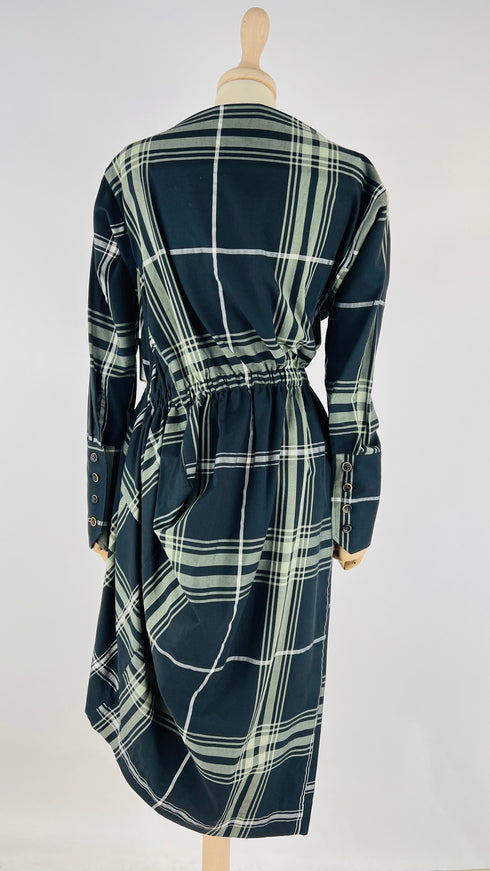 Abito midi tartan
