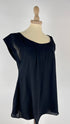 Top smanicato nero