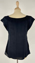 Top smanicato nero
