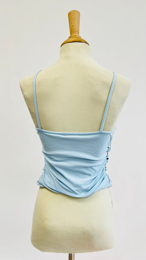 Top paillettes incrociato