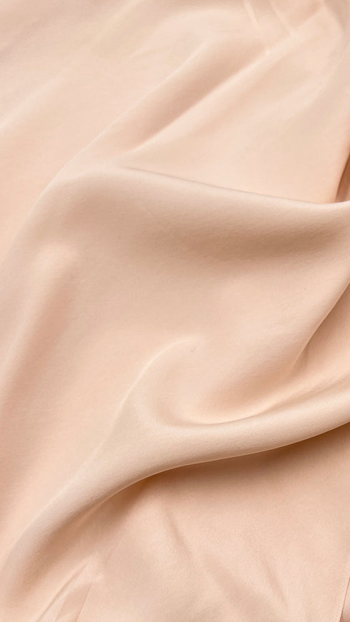 Smanicato in raso rosa