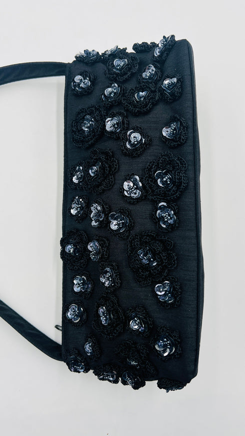 Borsa fiori e paillettes