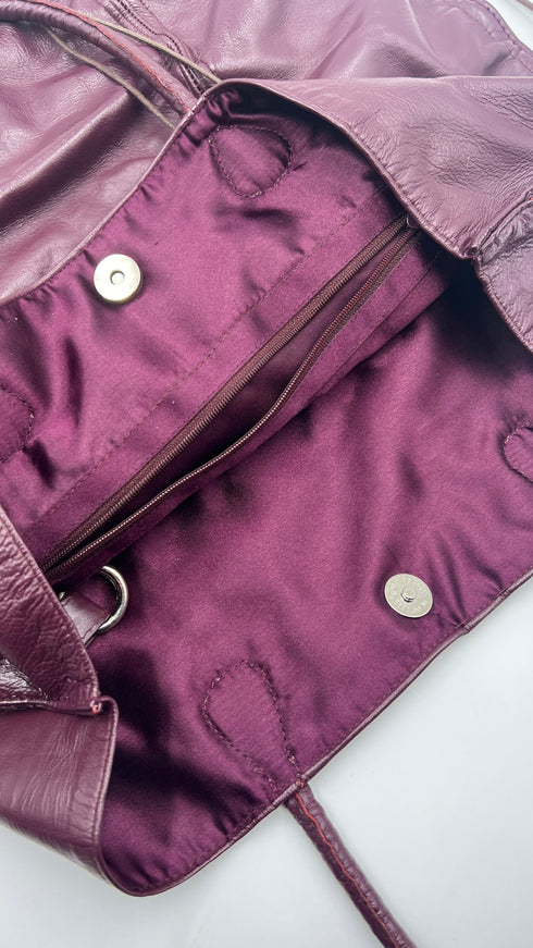 Tote bag in pelle arricciata