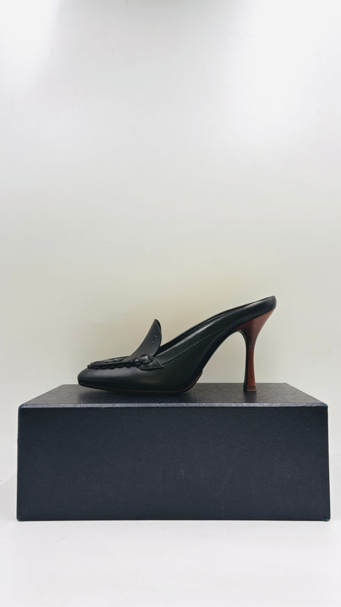 Mules neri con tacco N.38