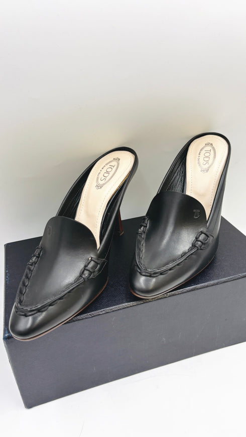 Mules neri con tacco N.38