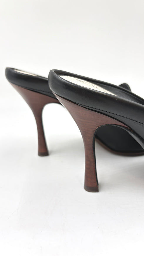 Mules neri con tacco N.38