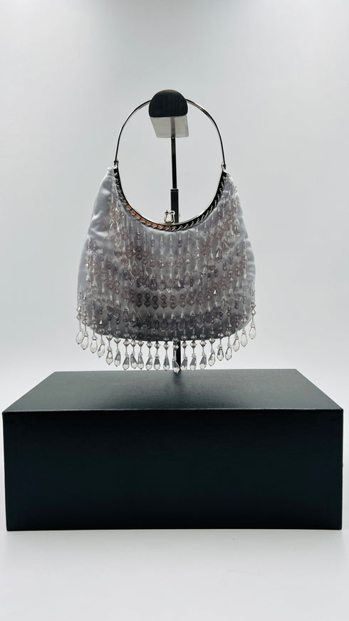 Borsa strass a frange