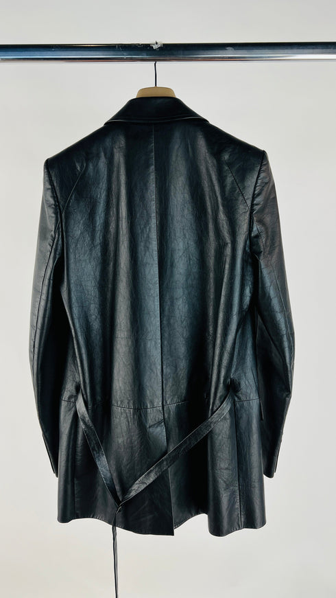 Blazer doppiopetto in pelle