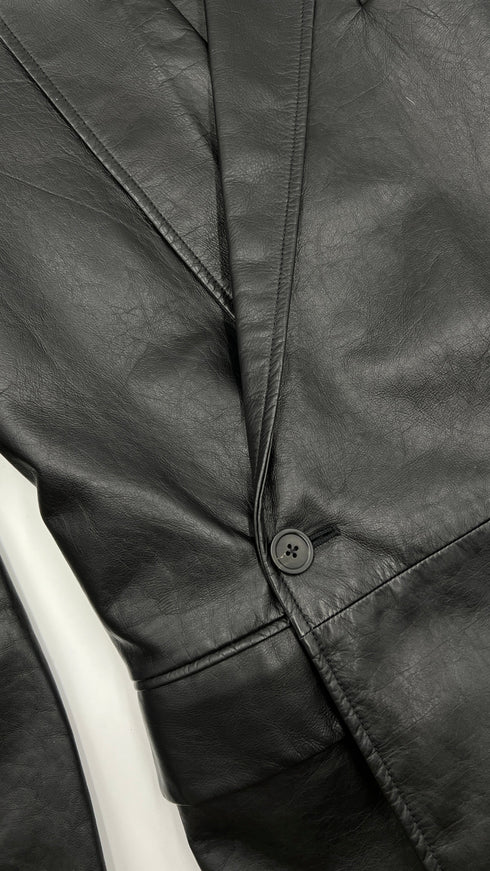 Blazer doppiopetto in pelle