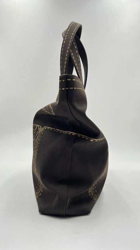 Borsa tote stampa zip