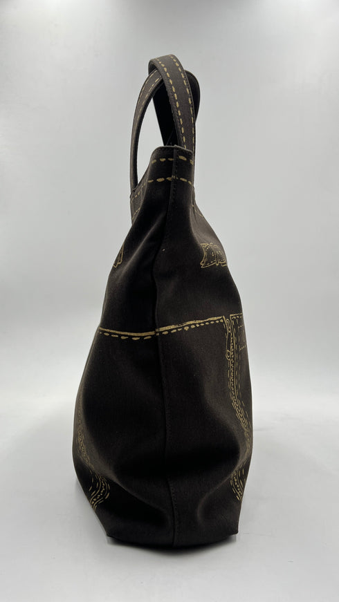Borsa tote stampa zip