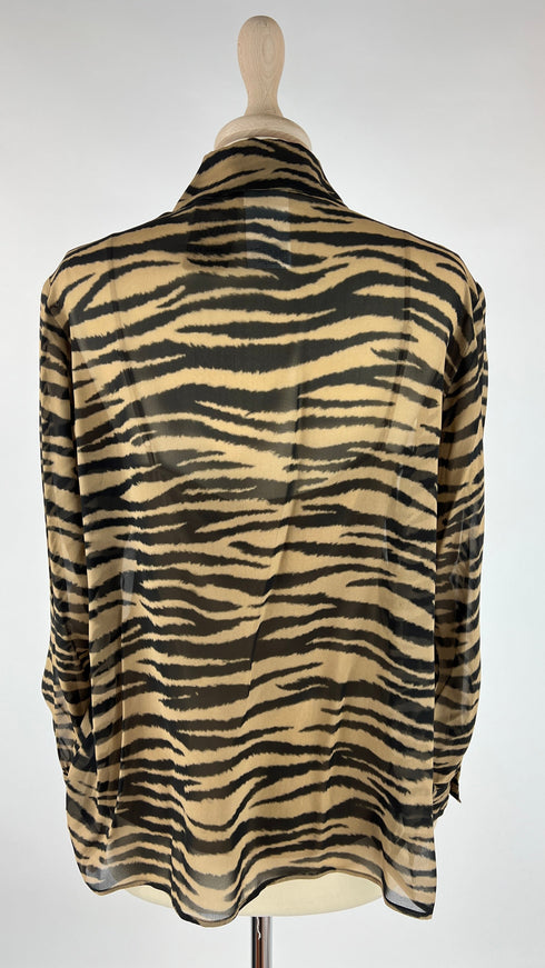 Camicia animalier in seta