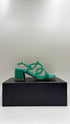 Sandalo in suede verde N.35/36/40/42