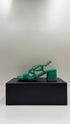 Sandalo in suede verde N.35/36/40/42