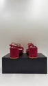 Sandalo in suede bordeaux N.42