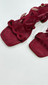 Sandalo in suede bordeaux N.42
