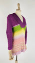 Maglia multicolor con maxi collo