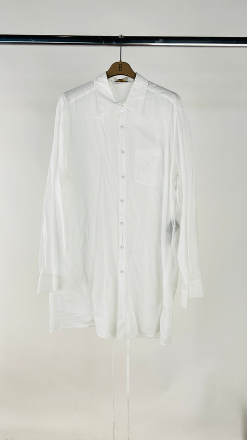 Camicia lunga semitrasparente