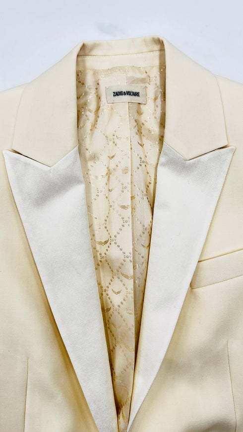 Blazer in lana bianca