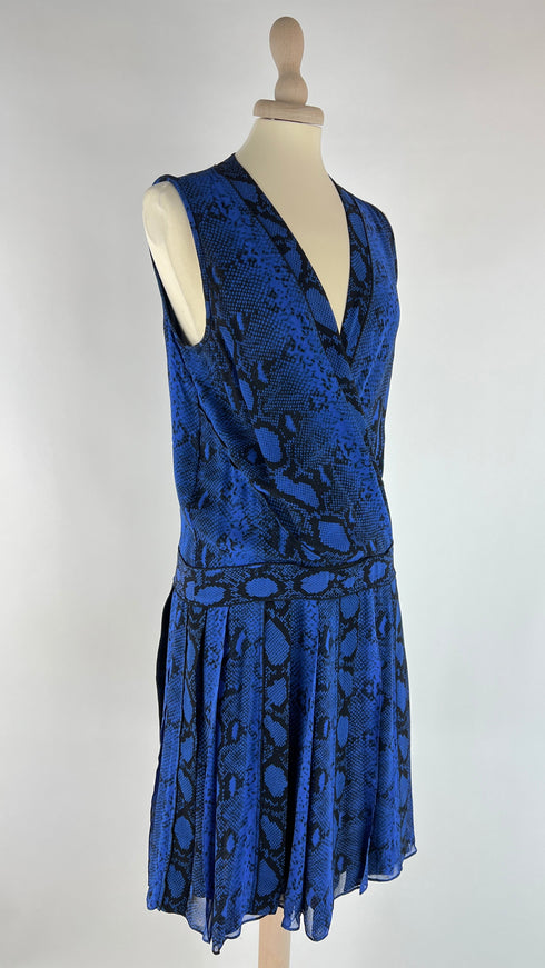 Abito midi animalier seta